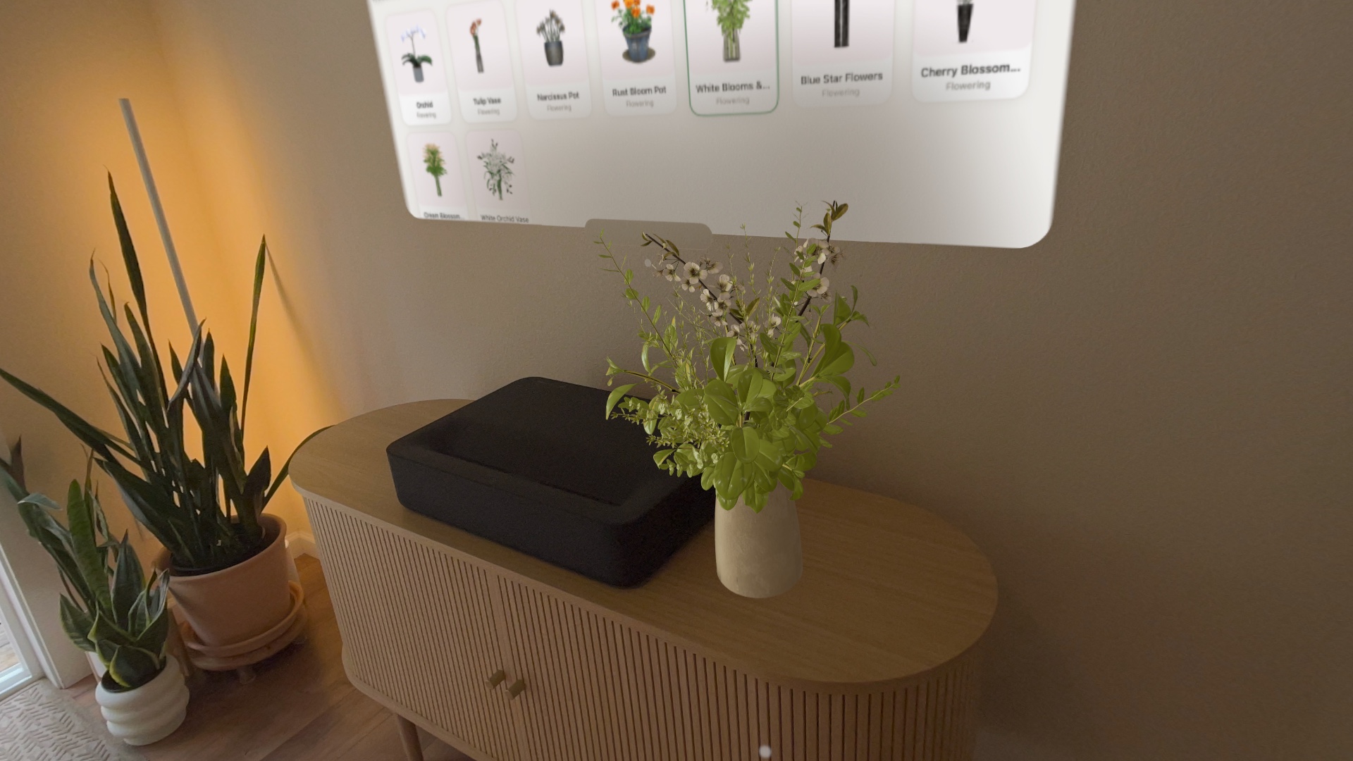 Browsing the Plantelier catalog on a shelf