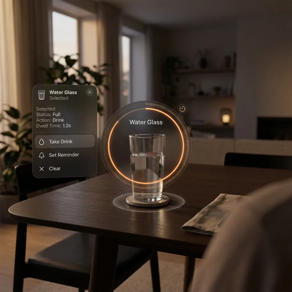 Stare&Share gaze interface running on Vision Pro