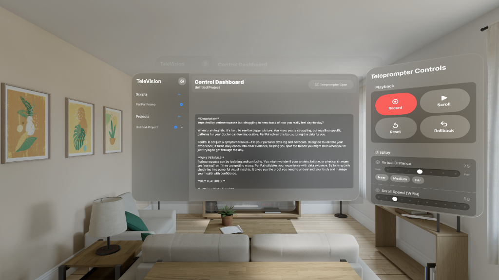 TeleVisionPrompter Dashboard