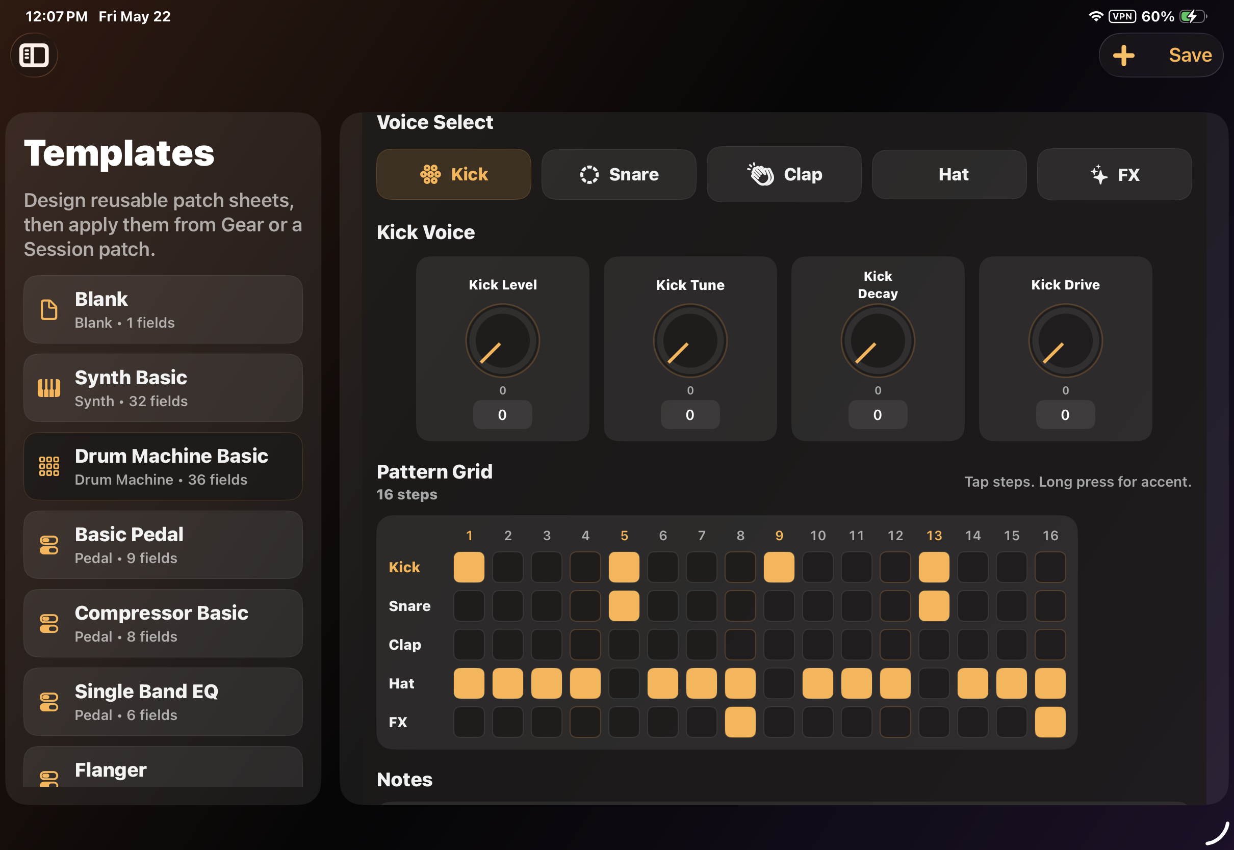 Patterns, Kits, and Performance Details